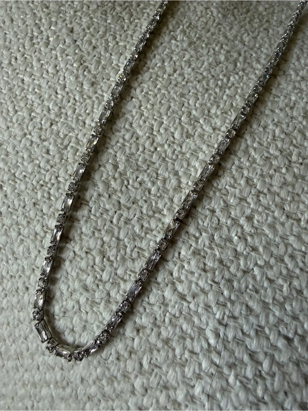 Sterling Forever Georgia CZ Tennis Necklace - Picture 4 of 6